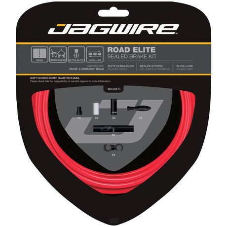 Uszczelniony zestaw hamulcowy Jagwire Road Elite - czerwony