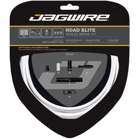 Uszczelniony zestaw hamulcowy Jagwire Road Elite - biały