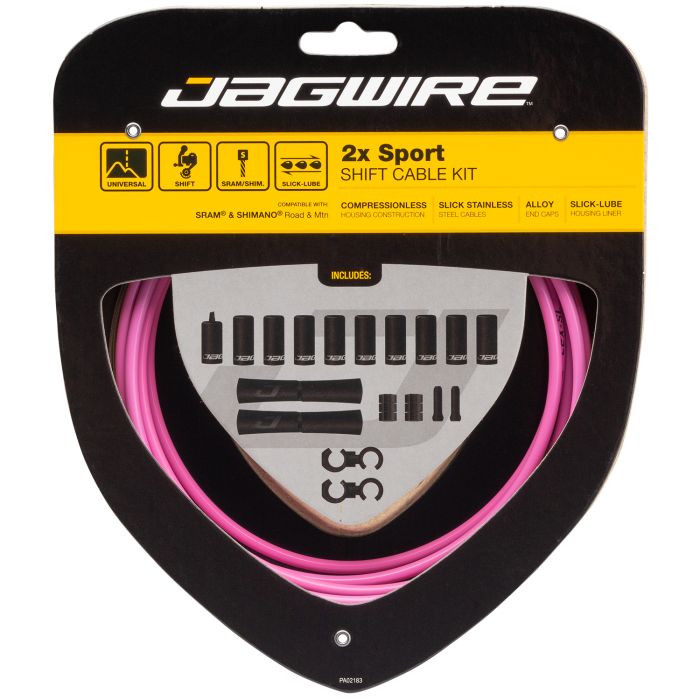 Jagwire 2x Sport Shift Kit - rosa