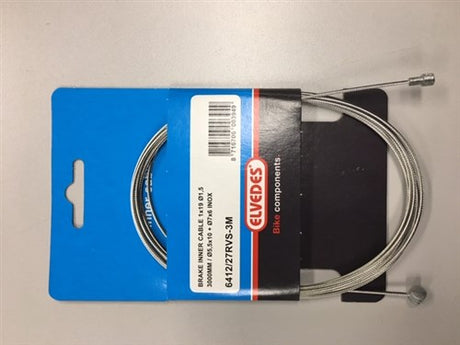 Elvedes Brake inner cable 2250mm stainless steel V-nipple 6412 27RVS-49