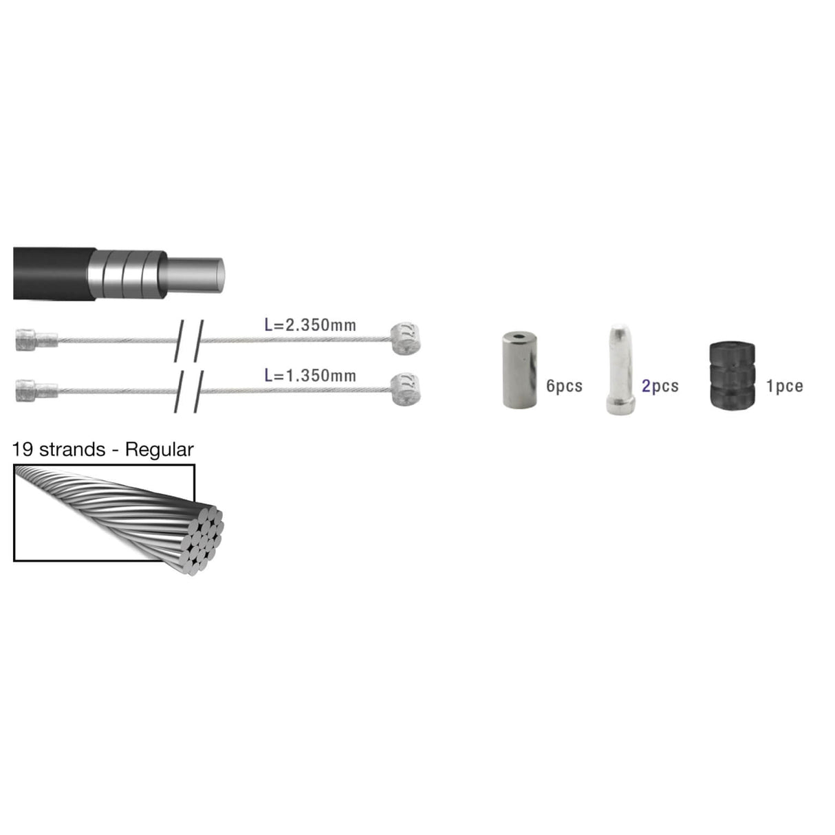 Elvedes Remkabelkit ATB race universeel groen 2015015