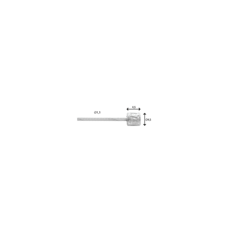 Elvedes inner switch 2250mm RVS Slick N-nipple 2021056