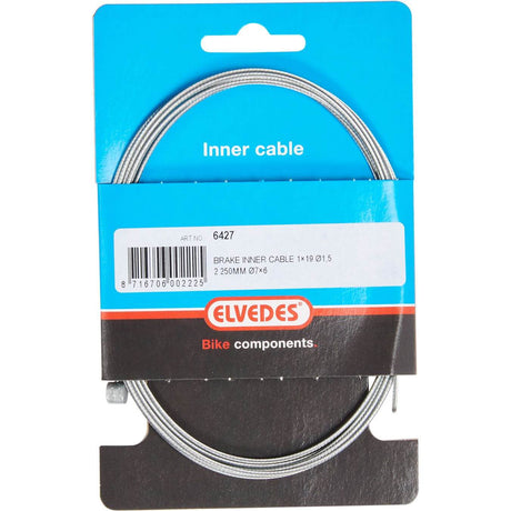 Elvedes brake inner cable 2250mm galvanized ø1.5mm T-nipple (on card)