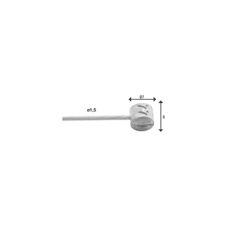 Eldedes Rem Binnenkabel 2250mm T-nippel 6427RVS-49