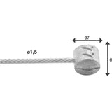 Elvedes Rem binnenkabel 2250mm T-nippel 6427RVS-49