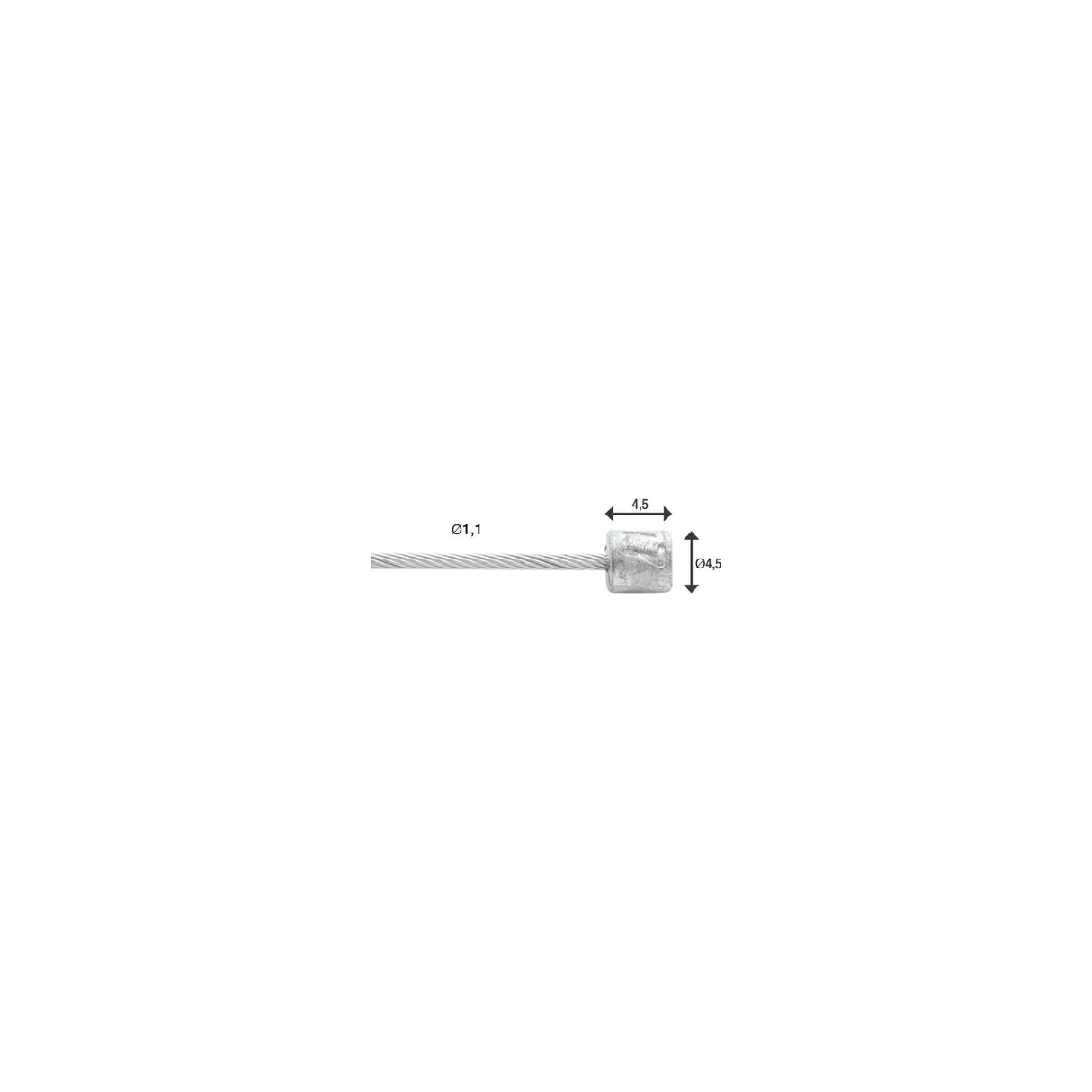 Shimano gear inner cable 2.25 m 1.1 mm 6472 silver