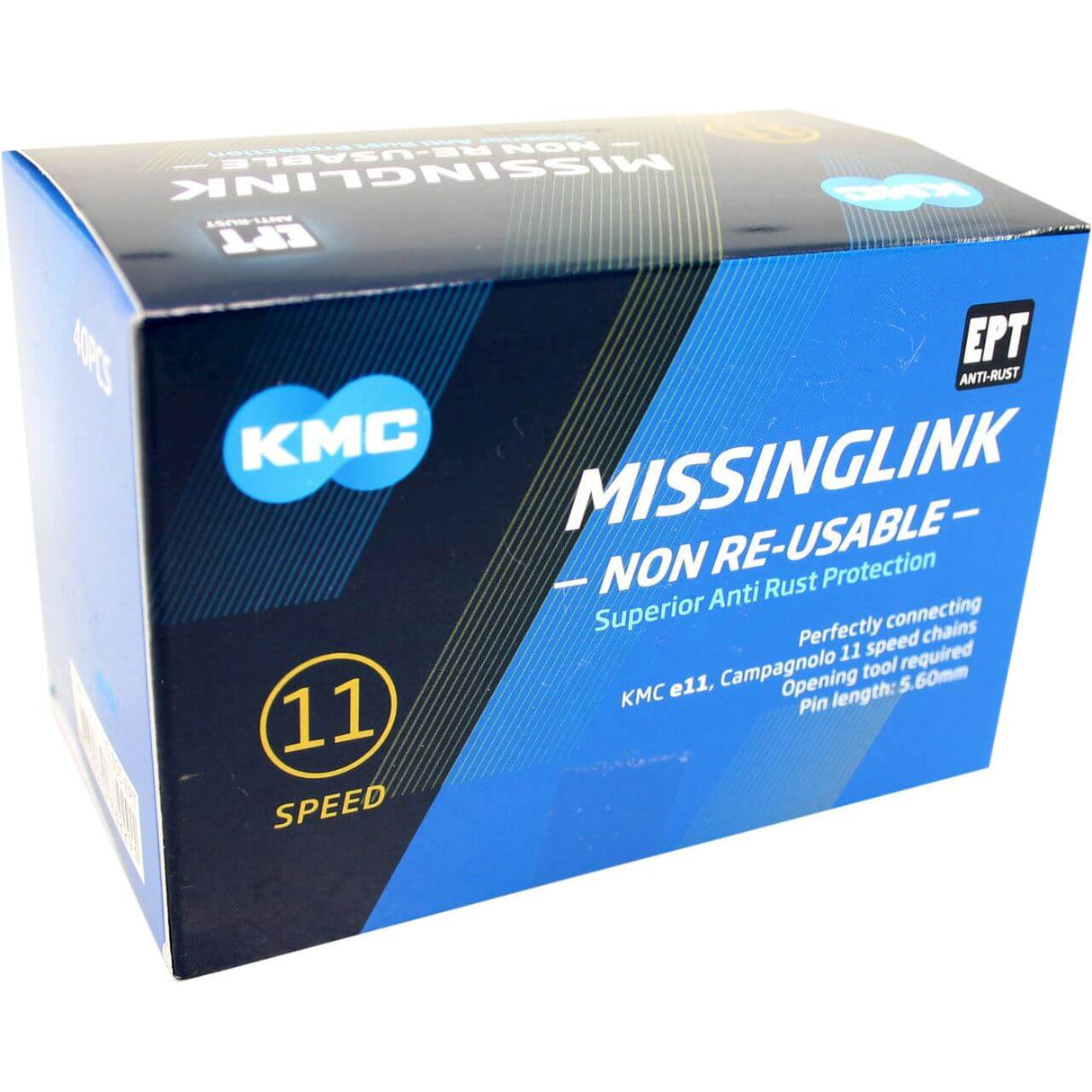 KMC MissingLink 11 NOPT SILVER - Bicyklåselås 11 -hastighed, 5,65 mm - Sølv