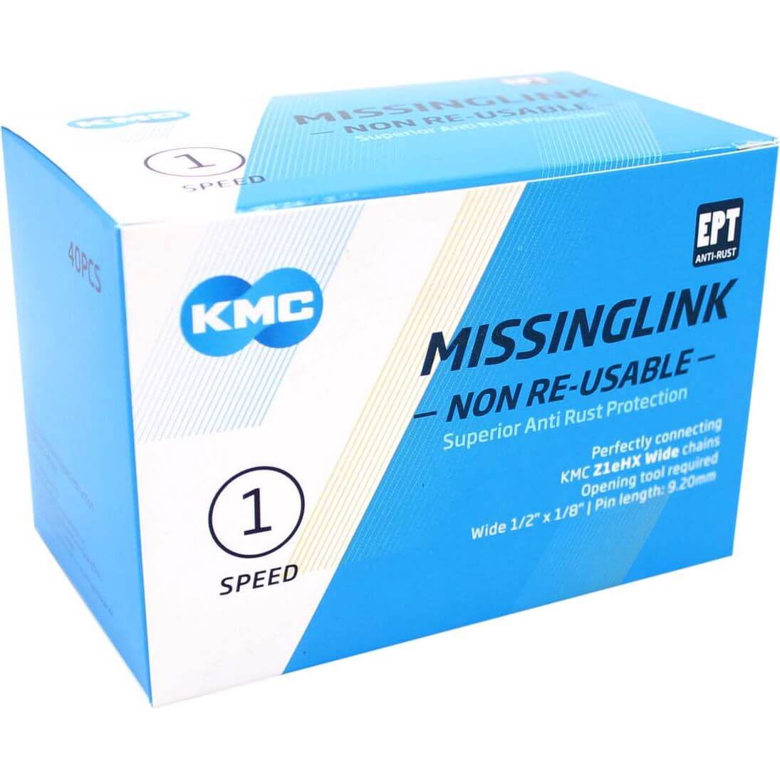 KMC Sloesschipl MissingLink Z1EHX NR EPT Silver Wide (40)