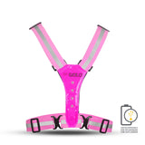 Outwet Safer Sport LED Vest USB Hot Pink One Size