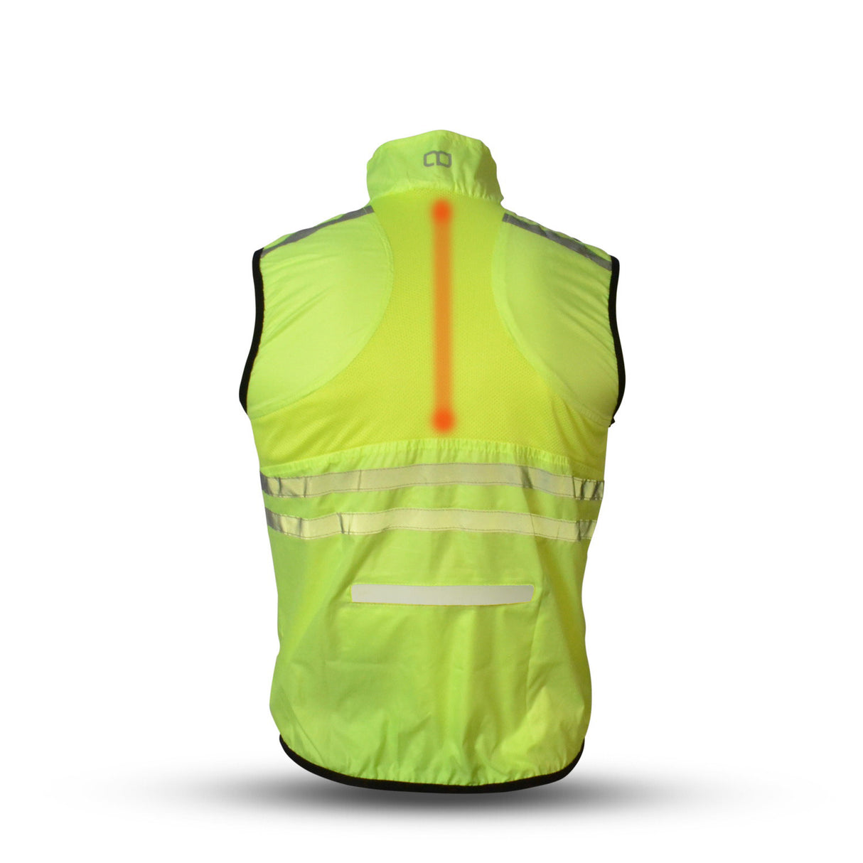 Gato Windbreaker Mesh Vest USB Led Neeongeel Størrelse XS