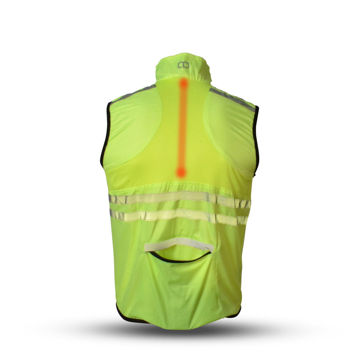 Gato Windbreaker Mesh Vest USB Led Neeongeel Størrelse XS