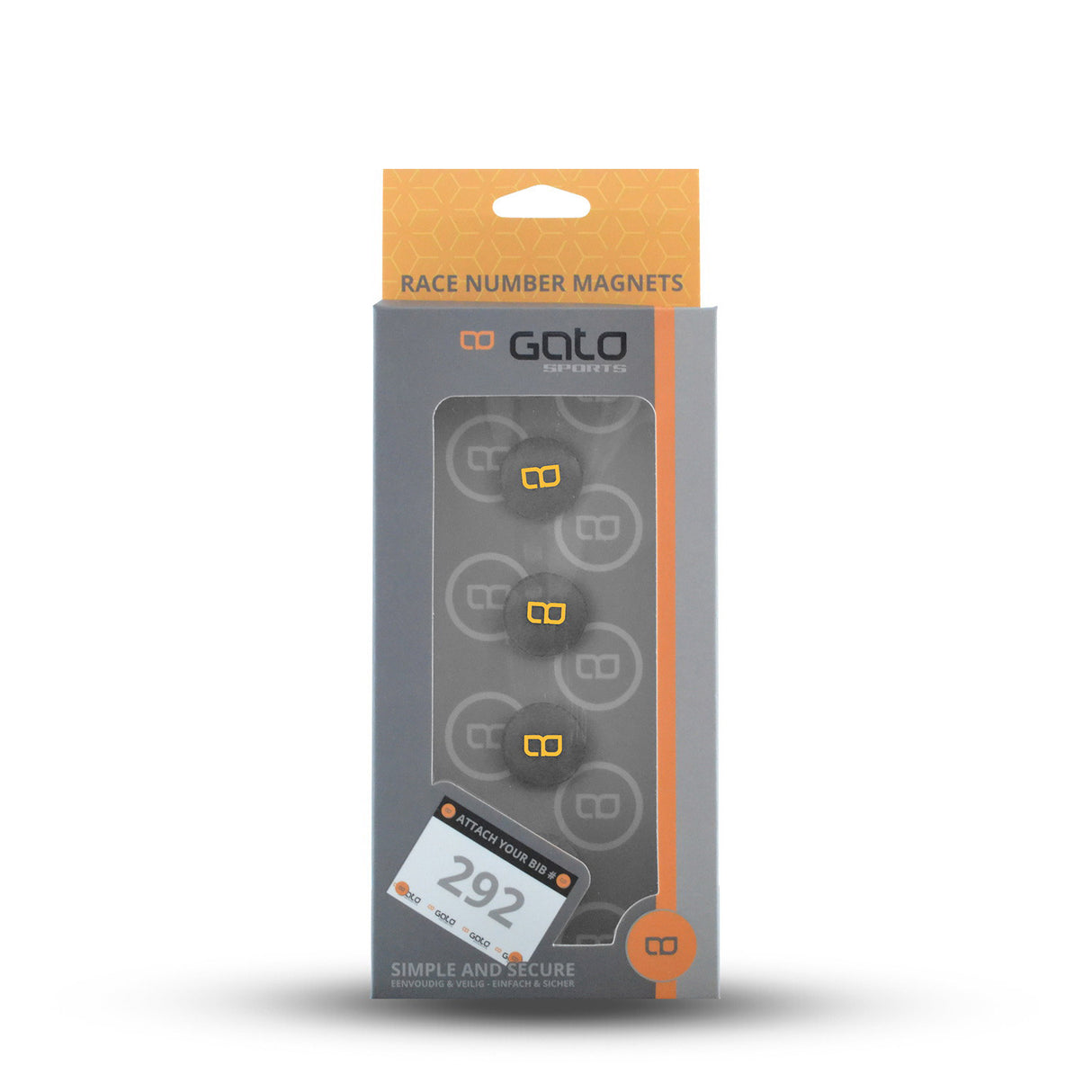 Gato Magnet for Racing Numbers Anthracite (4pcs)