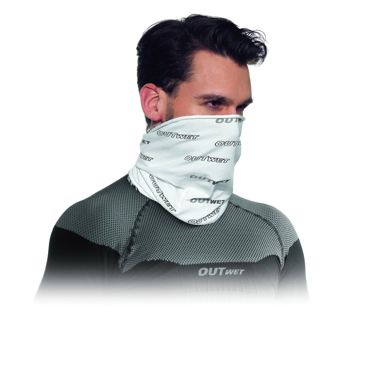 Outwet buff scarf white ow neck uni size