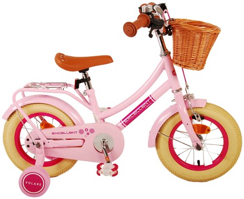 Volare Exzellente Kinderfahrrad - Mädchen - 12 Zoll - Pink