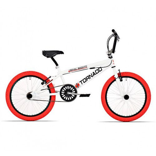 Tornado 20 tommers freestyle Bike White Red Dekk 200022