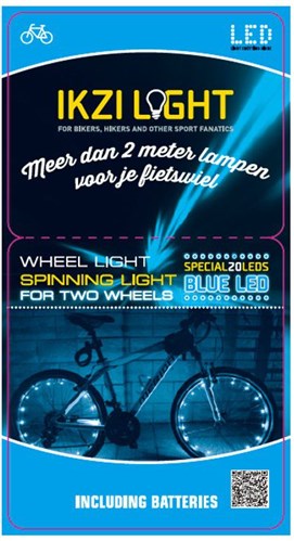 Wheels Light 20-ledad tråd 2,2 m wiel ljus V 2-hjul blå