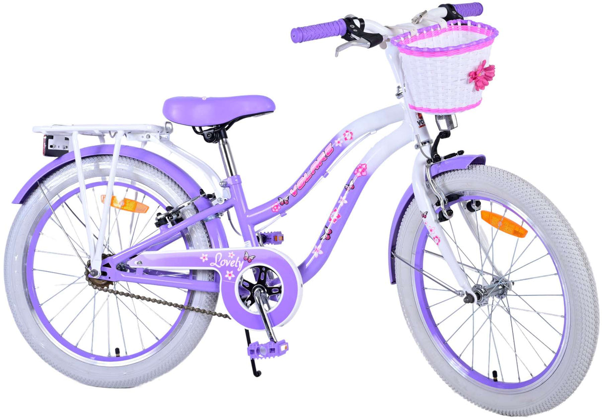 Volare Lovely Children's Bike Girls 20 Inch Purple Two Hand Brakes