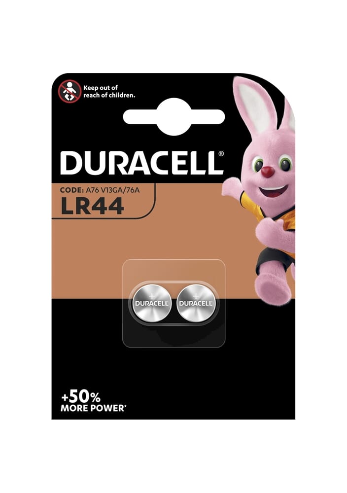 Duracell Alkaline LR44 A76 V13GA 76A 1.5v Blister 2 pieces