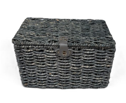 Baker's basket blue-gray medium 40x26x25 with lid