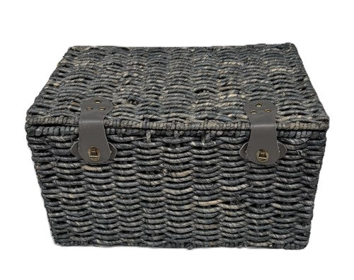 Baker's basket blue-gray large 47x31x28 with lid