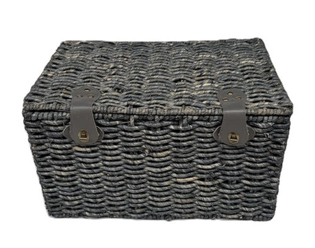 Baker's basket blue-gray large 47x31x28 with lid