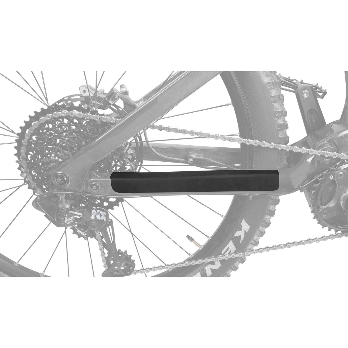 M-wave frame protector down tube 40x9 silicone black