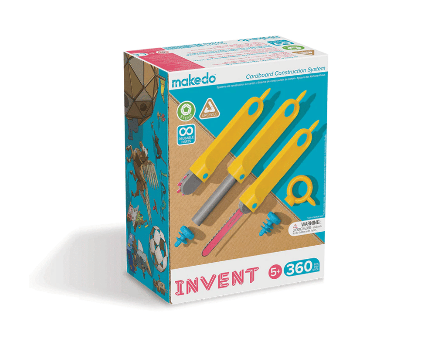 Makedo build with cardboard construction set - invent