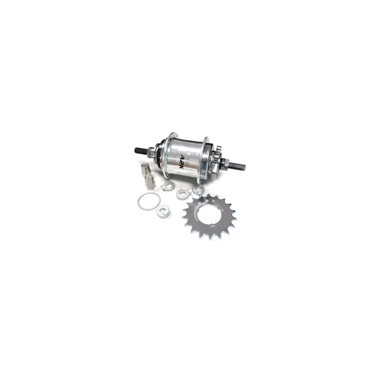 As peças do cubo da engrenagem do arqueiro Sturmey definiram o a2k duplo automático. hub automático sta. disco 36l. prata