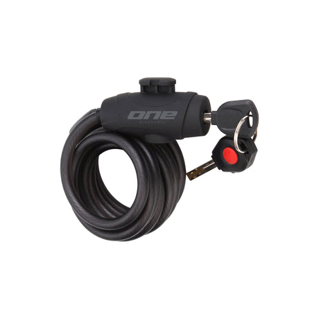 One Spiral Cable Lock 15120 15mm 120cm preto cinza