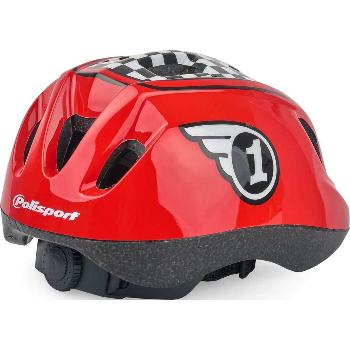 Polisport Kinderhelm Race. maat: XS (46 53 cm), kleur: rood zwart