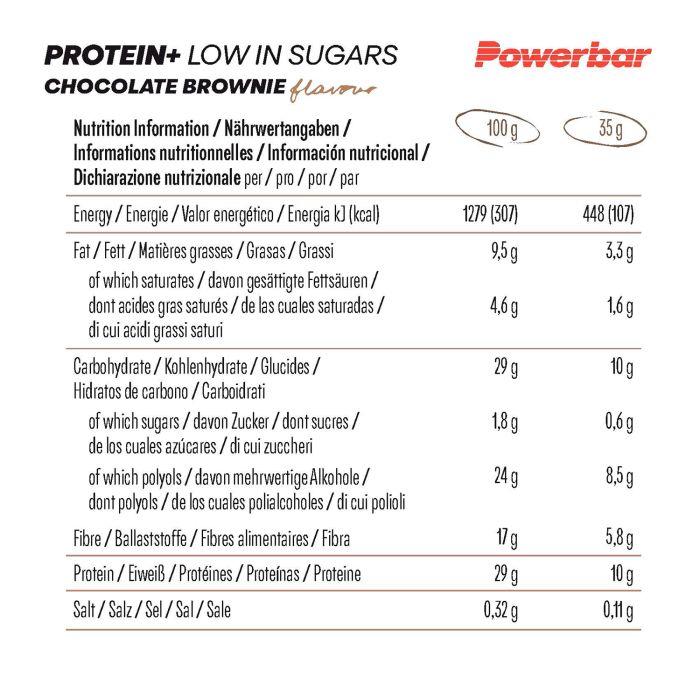 Powerbar protein+ lågsockerbar 35g