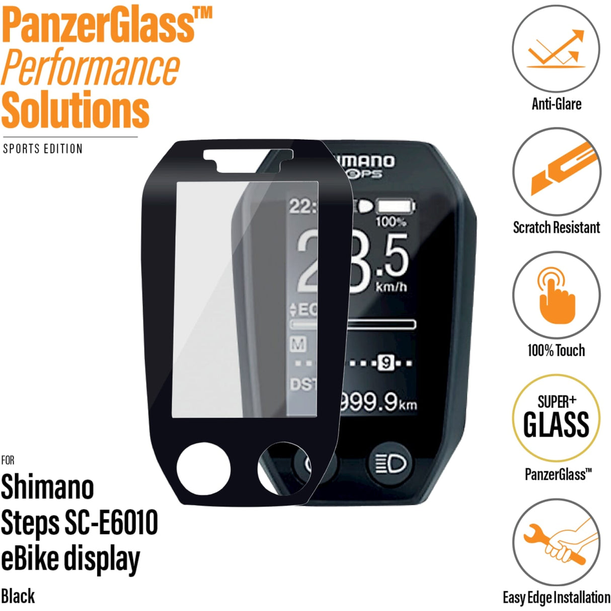 Panzerglass Shimano trinn E6010 Skjermbeskytter er anti -reflekterende