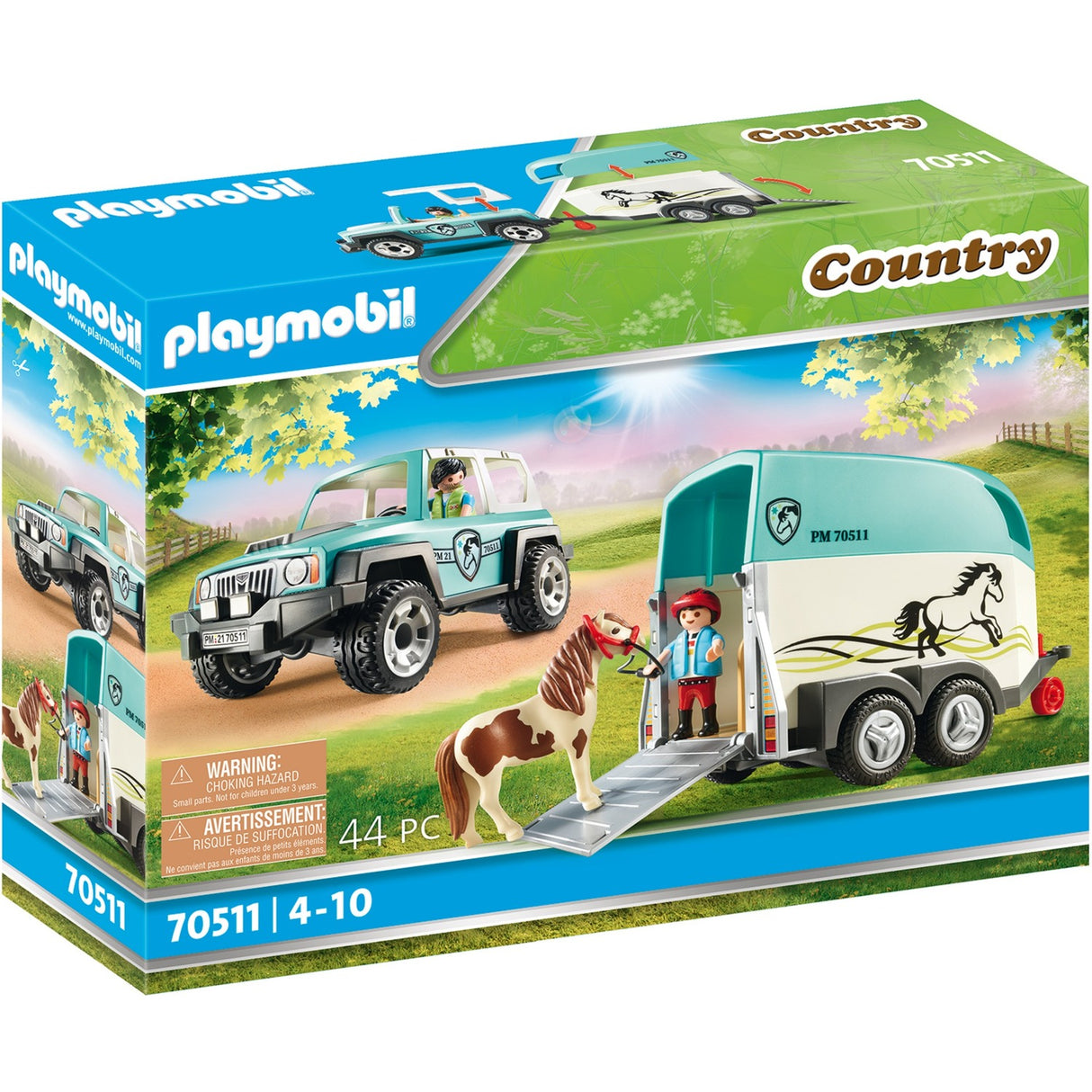 PLAYMOBIL Country Auto met Aanhanger 70511