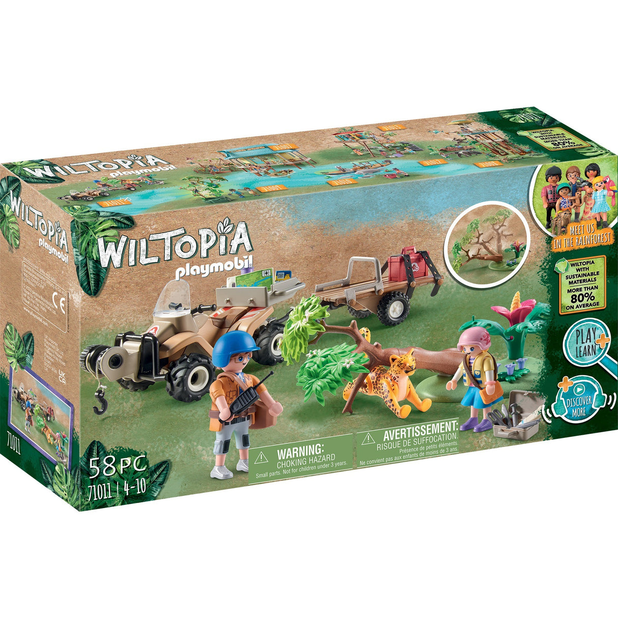 PlayMobile Wiltopia Déieren Rettung Quad 71011