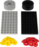 Plus plus building plate gray black small and wheels plus-plus: 26 pieces (3965)