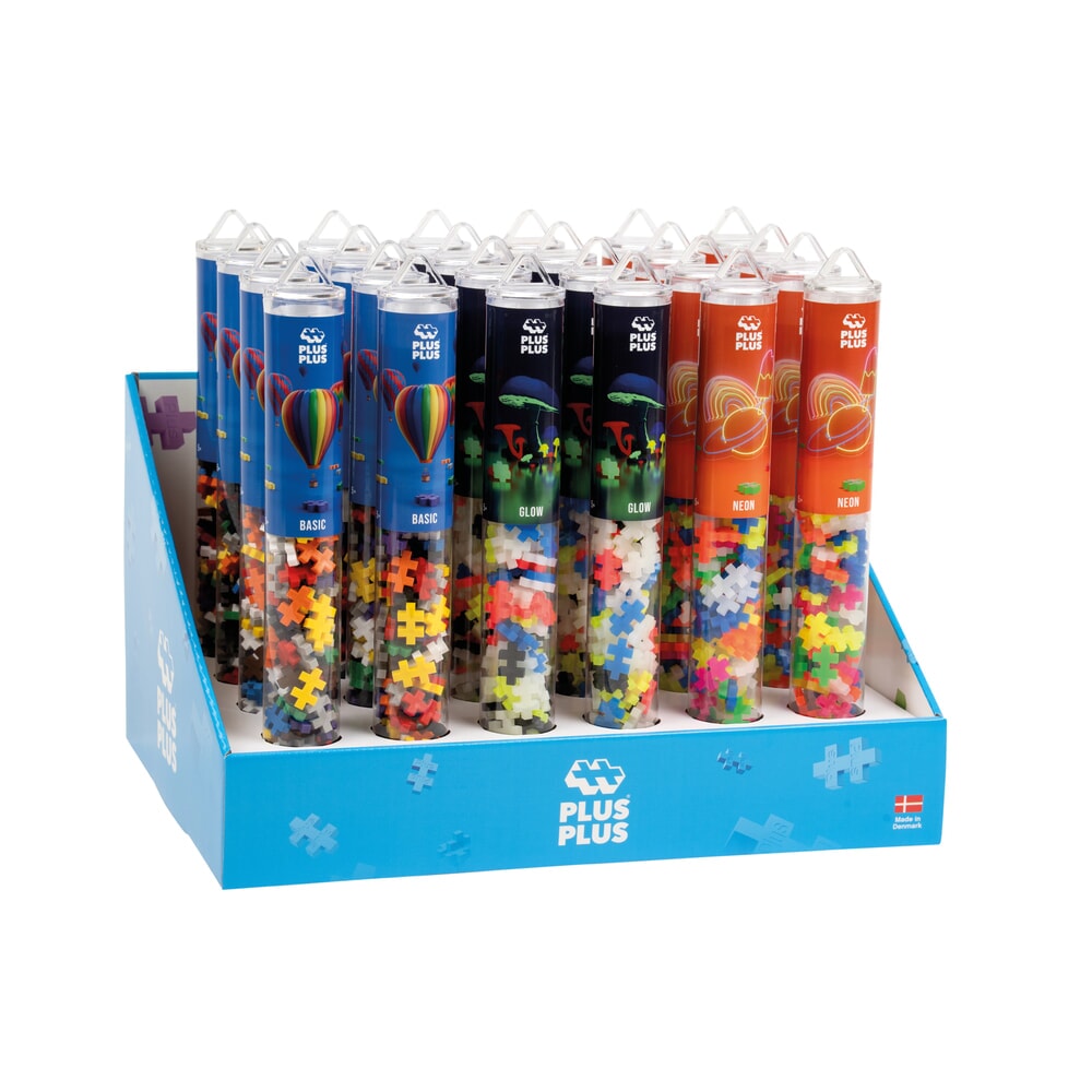 Plus Plus Glow in the Dark Mix: 24 Tubes Plus-Plus Display (7418)
