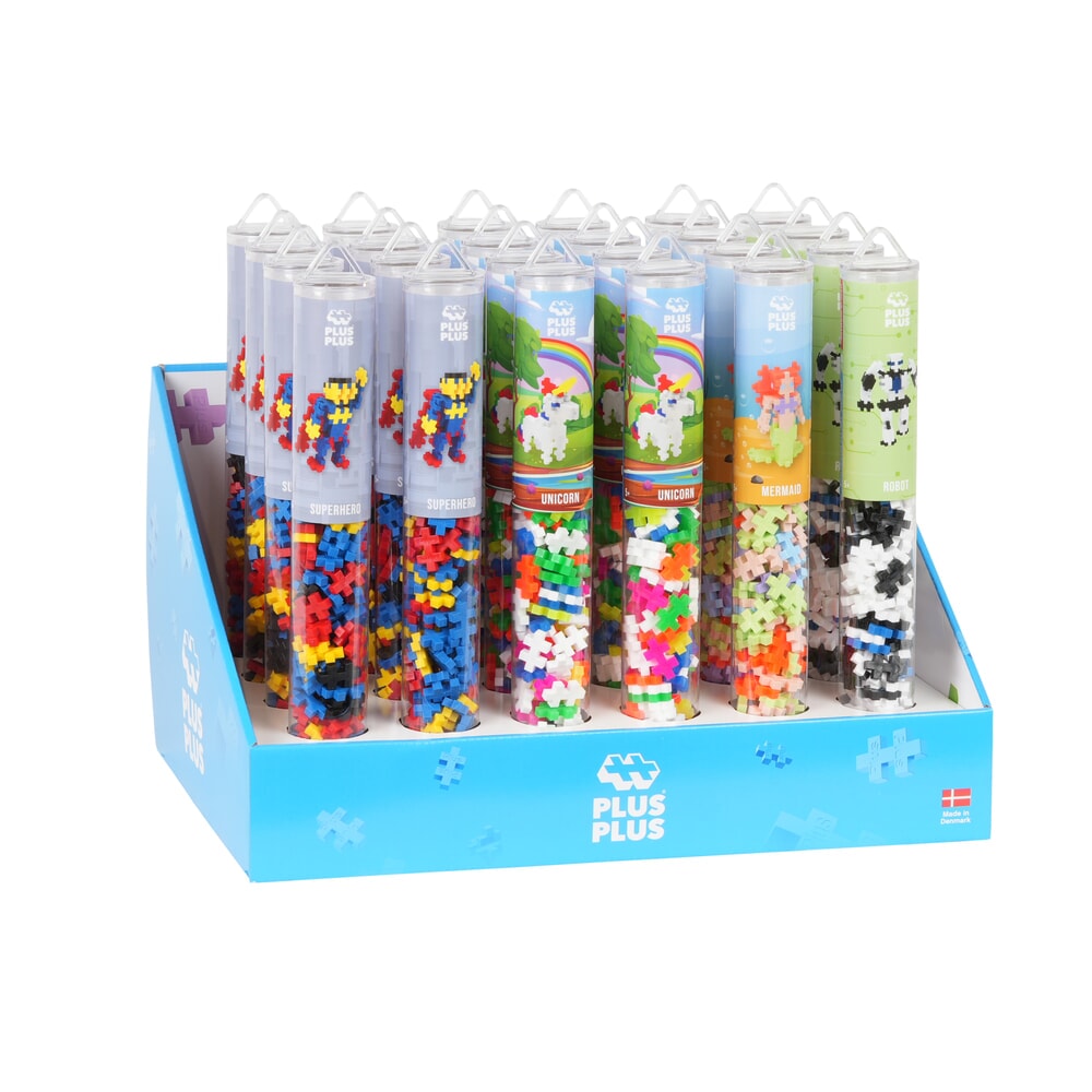 Plus plus tecken: 24 stycken rör plus-plus display (7235)