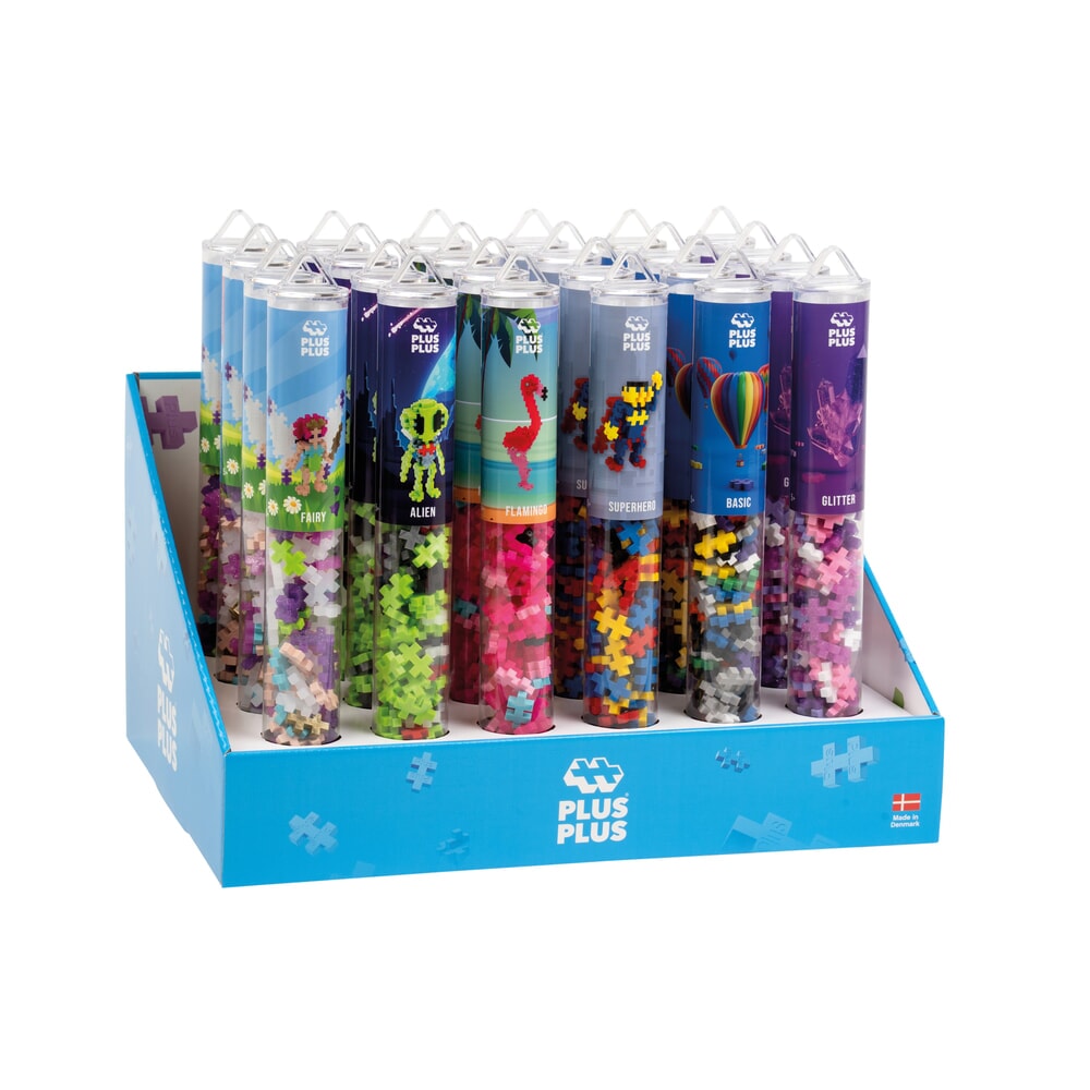 Plus plus mixed characters: 24 pieces tube plus-plus display (7270)