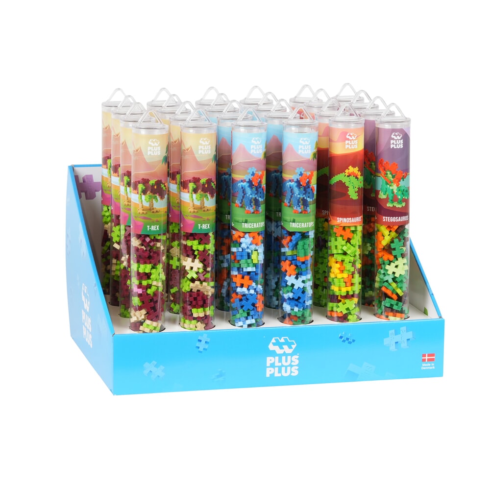 Plus plus dinosaurier: 24 delar rör plus-plus display (7236)