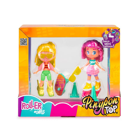 Pinypon top roller girls set with tattoos