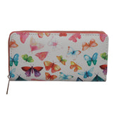 Butterfly round zip wallet - large