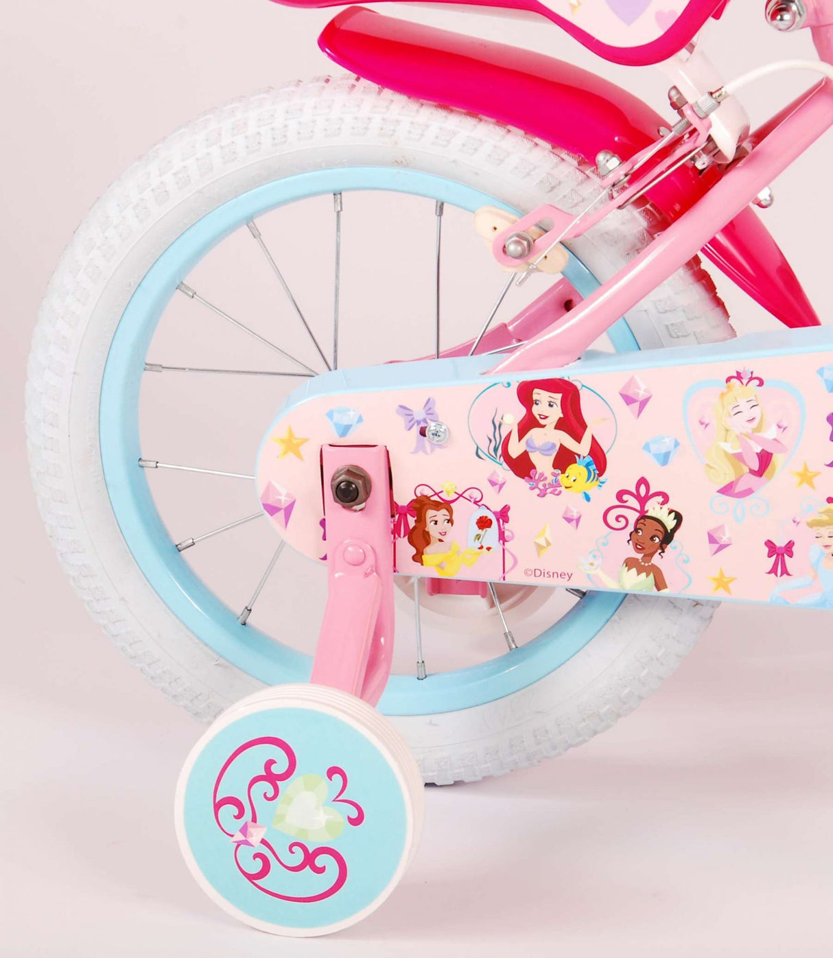 Disney Princess Children's Bike Girls 14 pouces rose deux freins à deux mains