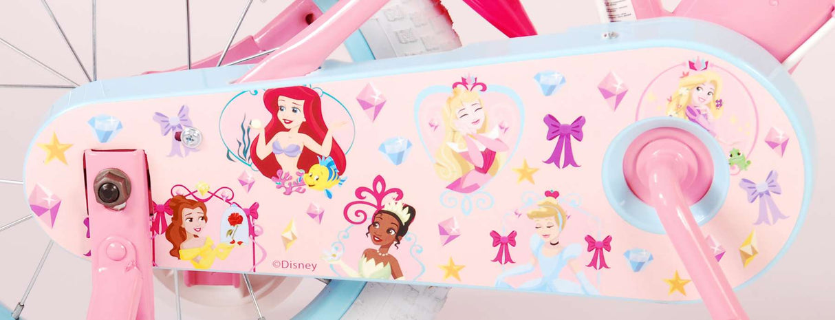 Disney Prinzessin Kanner Vëlo Meedercher 14 Zoll rosa zwee Handbremsen