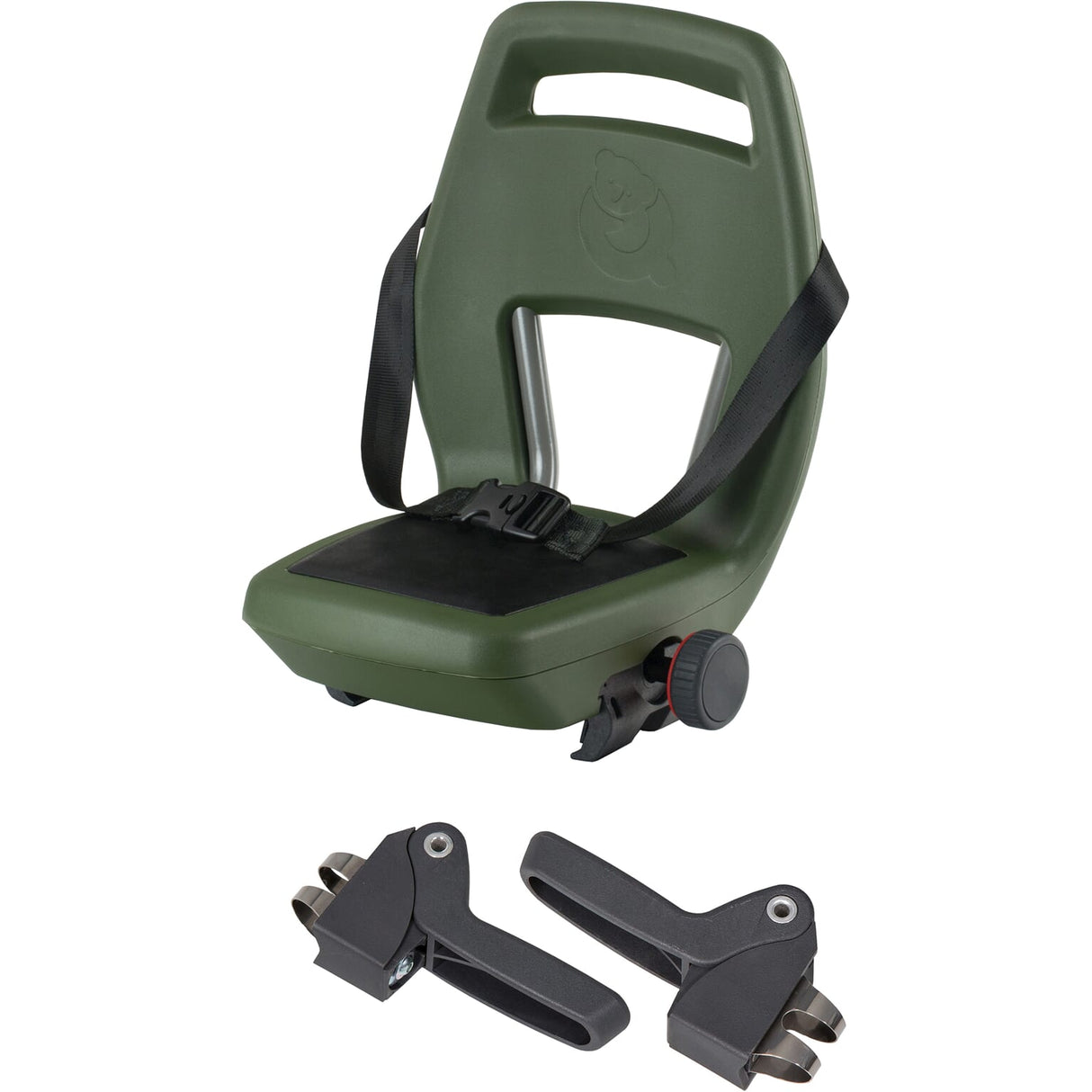 Qibbel Tylne siedzenie Junior 6+ Footrest + Pas Army Green Black