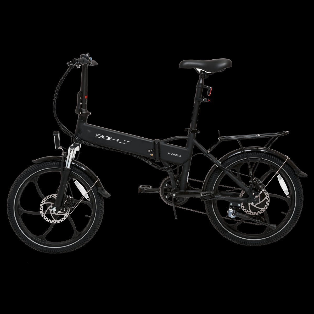 Bici pieghevole elettrica bohlt r200 nero