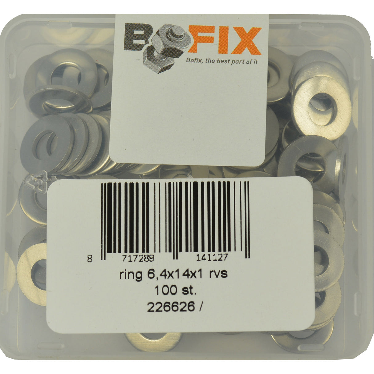 BOFIX con acciaio inossidabile M6.4x14x1 (100 °)