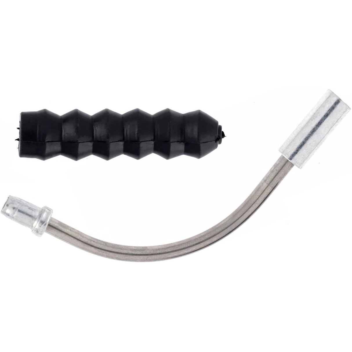 cable bends V-brake rubbers 90º 6 pieces silver