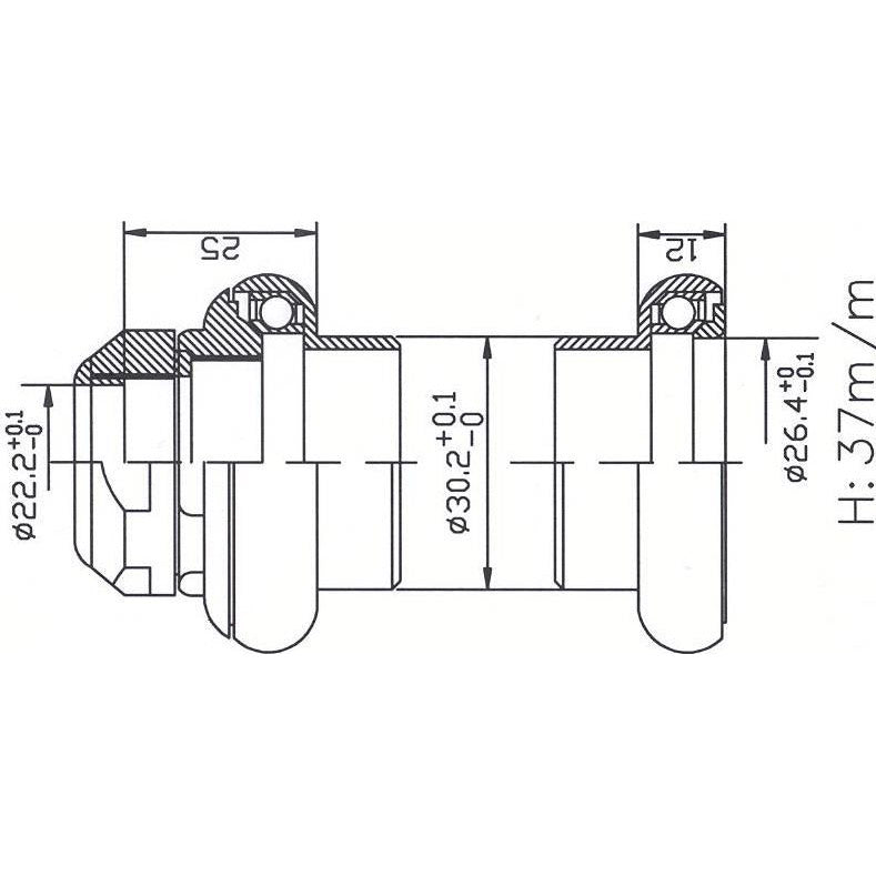 Tecora E Ball Head Set 1 tum Wire Cart ALU 26.4 Cone Silver