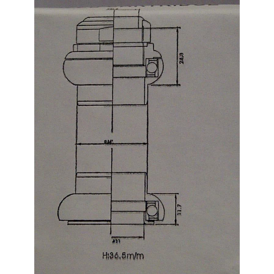 Tecora E Ball Head Set1 1 8 -calowy drut ALU 30,0 Stożek wypolerowany