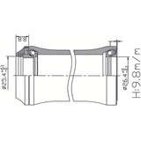 Tecora Ball Header 1 tommer Geinteg. 45x45 26.4 Cartg.zwart